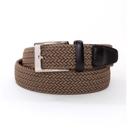 【ノストロアテュー】伸縮ストレッチ ベルト ゴルフ ゴムメッシュ イタリア製ゴム (ウエスト95cm）