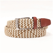 【ノストロアテュー】伸縮ストレッチ ゴムメッシュ ベルト コンビカラー (ウエスト95cm)