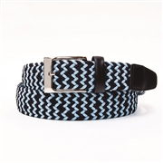 【ノストロアテュー】伸縮ストレッチ ゴムメッシュ ベルト コンビカラー (ウエスト85cm)