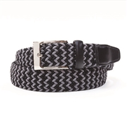 【ノストロアテュー】伸縮ストレッチ ゴムメッシュ ベルト コンビカラー (ウエスト105cm)