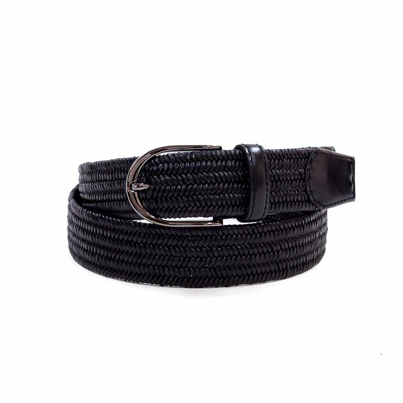 【ノストロアテュー】リサイクルレザーメッシュ ベルト カジュアル イタリア製帯 3.5cm幅 日本製