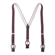 【タケオキクチ】サスペンダー 伸縮ゴム 3点留め Y字型 2.5cm幅 2wayタイプ