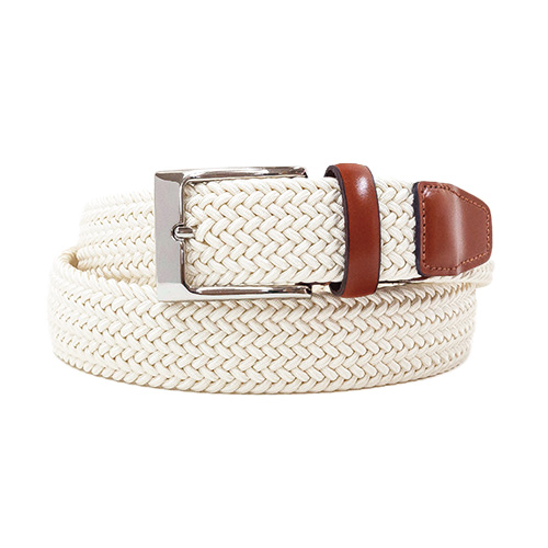 【ノストロアテュー】伸縮ストレッチ ベルト ゴルフ ゴムメッシュ イタリア製ゴム (ウエスト95cm）