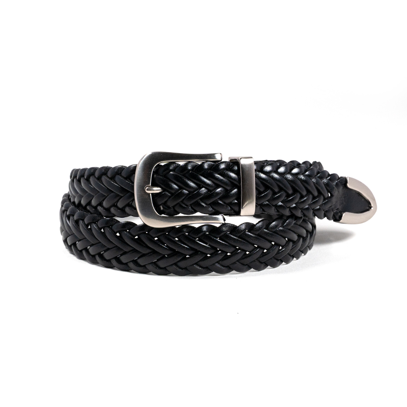 【ノストロアテュー】レザーメッシュベルト  日本製 3㎝幅