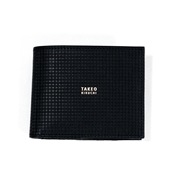 【タケオキクチ】 トリプルエンボス 二つ折り財布 小銭入れ付