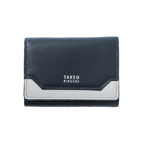 【タケオキクチ】エレガンス 財布 三つ折り スリム